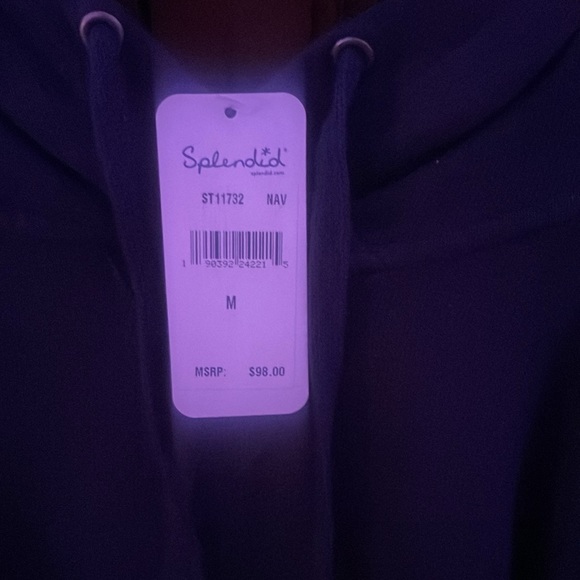 Splendid cut out hoodie. Navy blue size medium - Picture 4 of 8